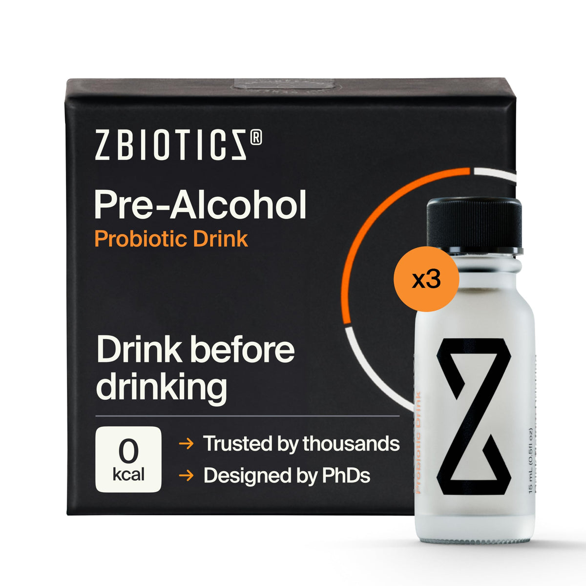 ZBiotics 3-pack 0.5oz probiotic bottles – hero image