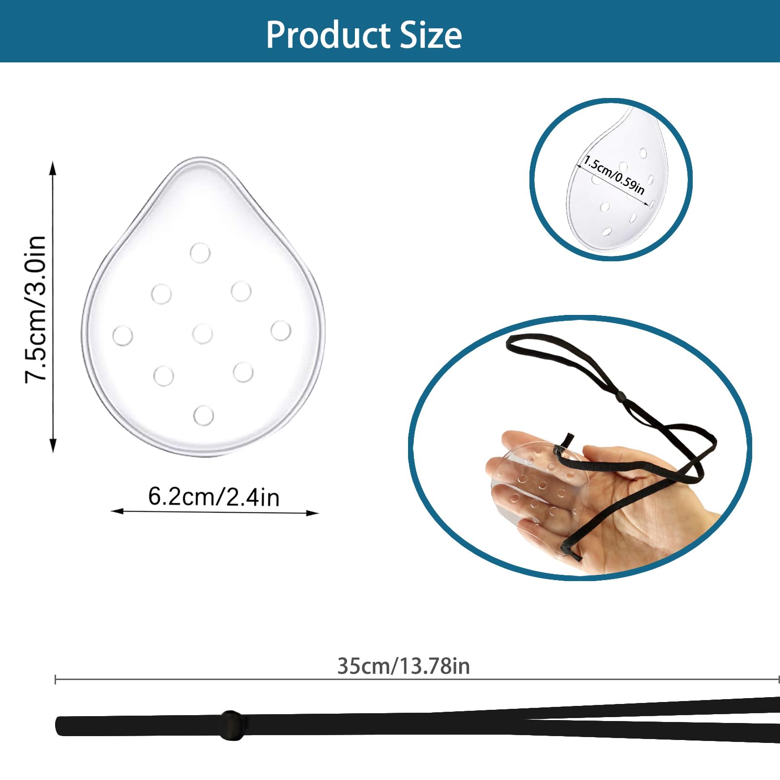 Clear eye shield edge coverage for protection