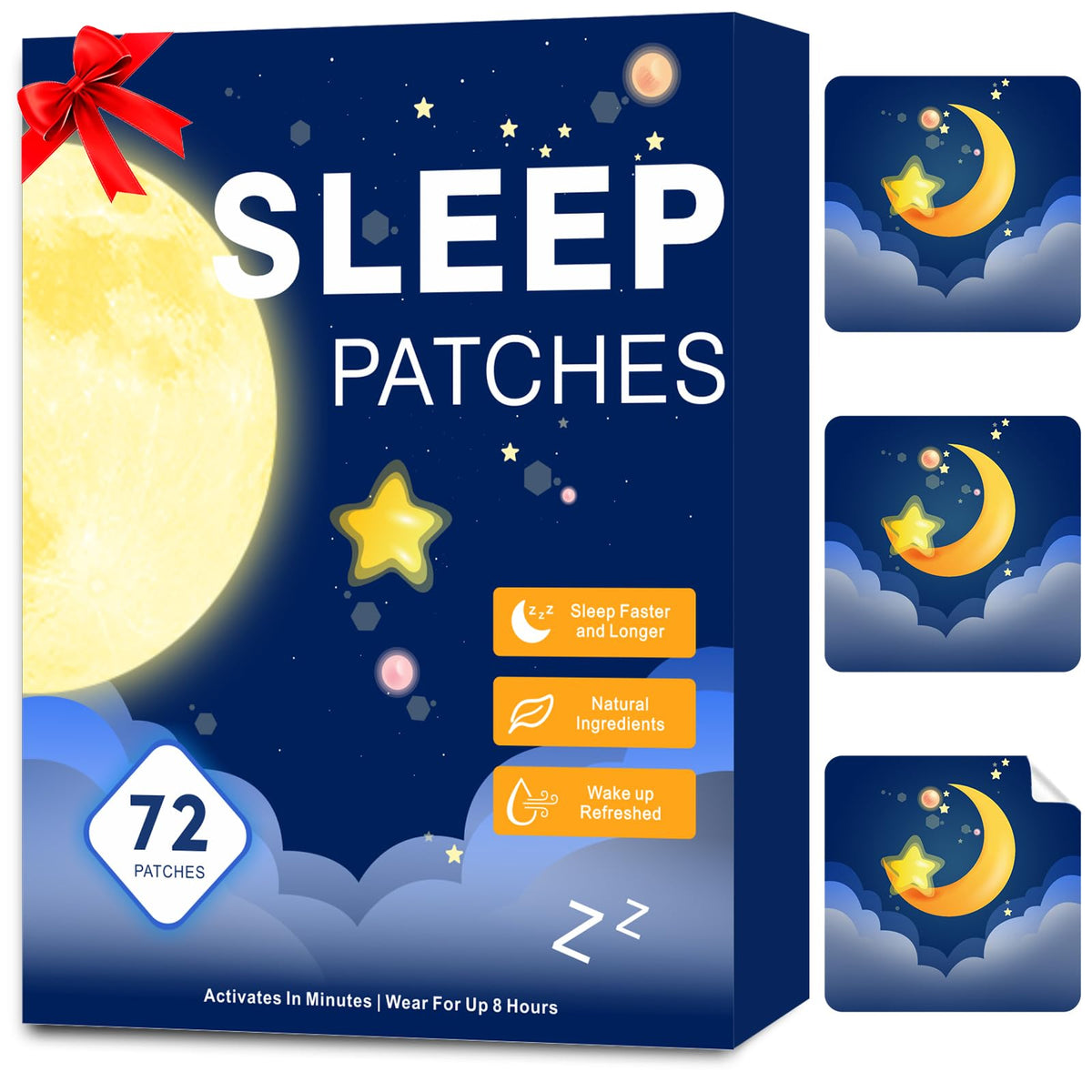 Zcokail 72 Sleep Patches bottle and packaging