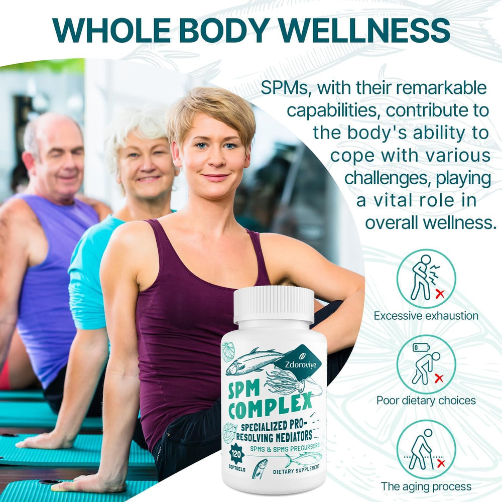 Bottle with text highlighting immune, brain, joints and tissue support