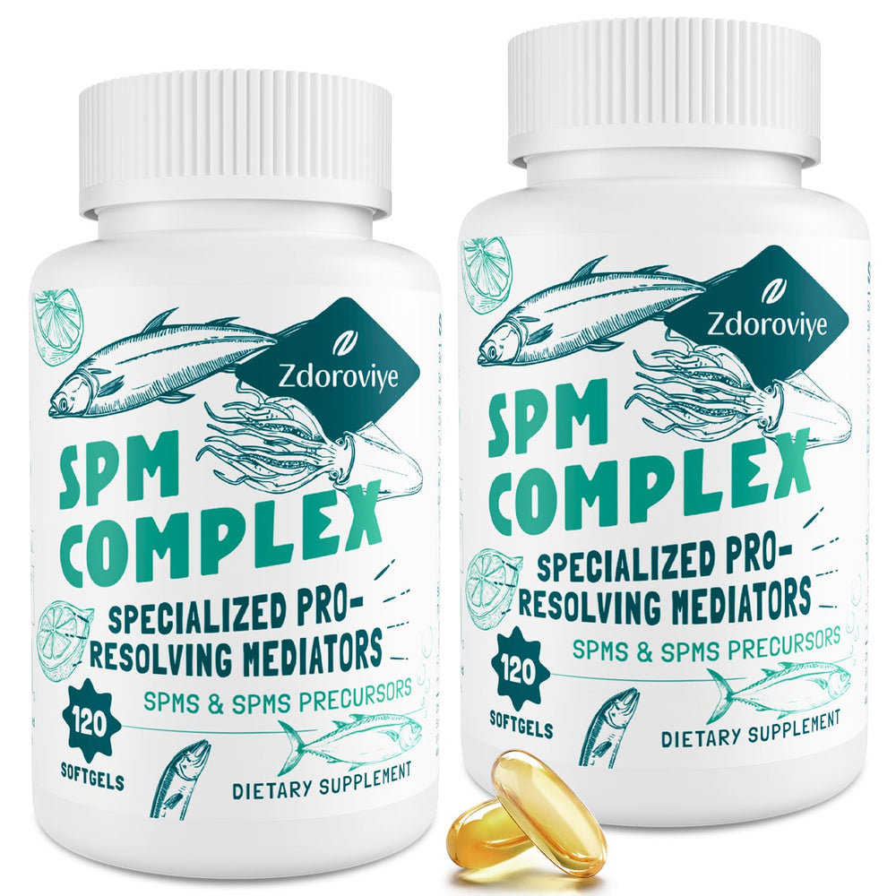 Zdoroviye SPM Supplement bottle front view with 120 softgels
