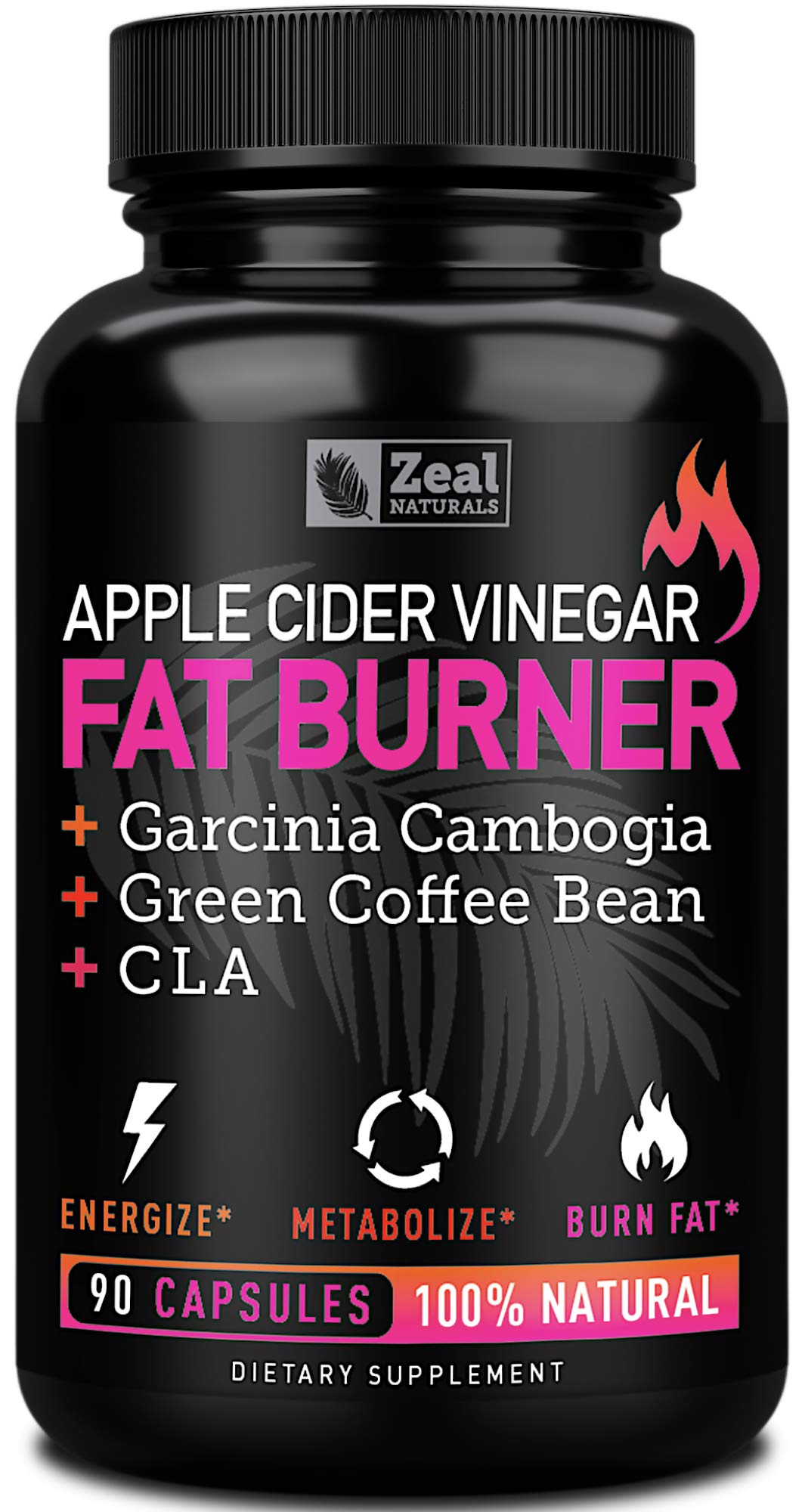 Zeal Naturals Apple Cider Vinegar Pills bottle promotes daily wellness for weight-conscious routines.