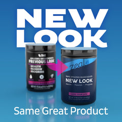 Zeal Naturals label shows BCAAs and vitamins for recovery support