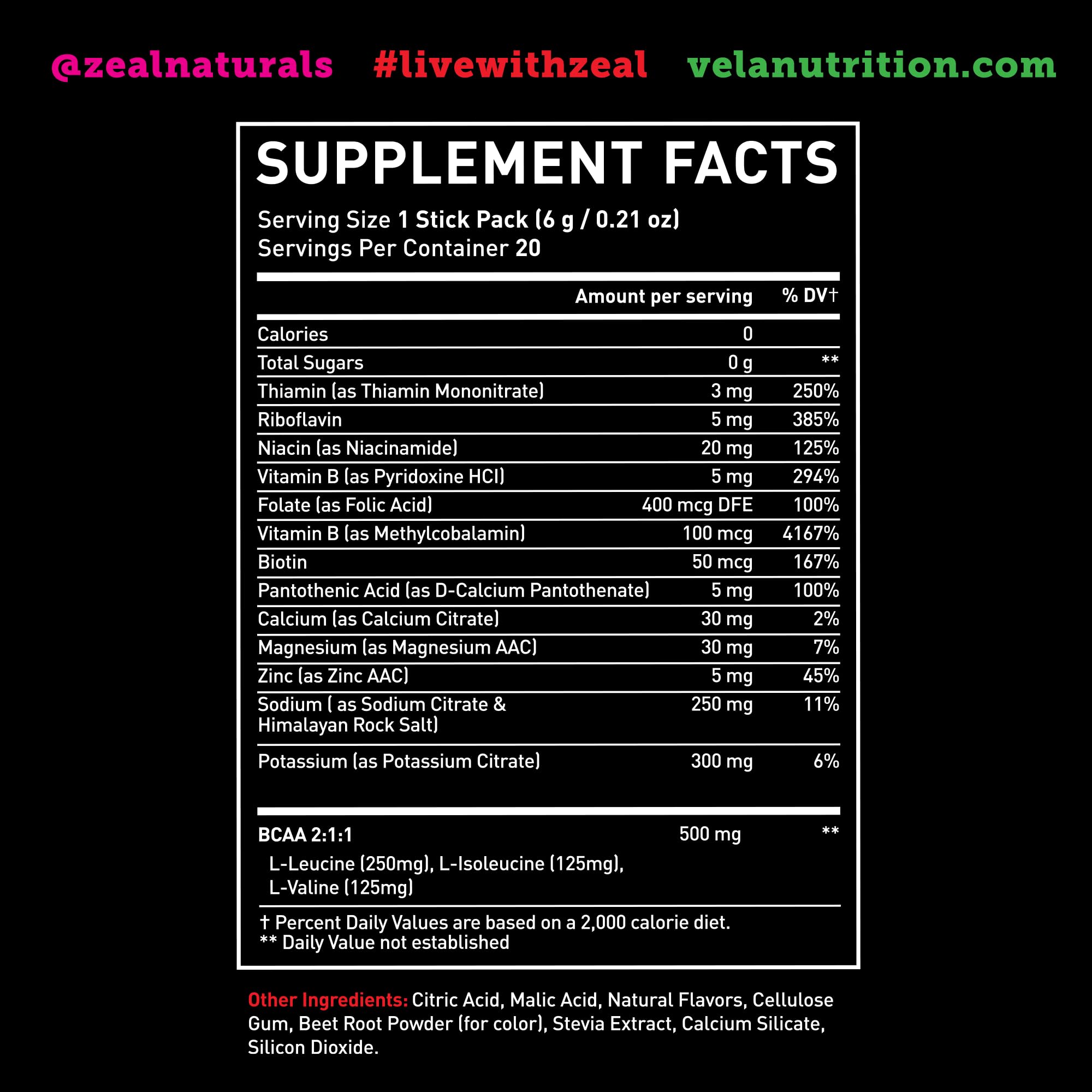 Zeal Naturals cherry limeade electrolyte stick in open pack for quick refreshment