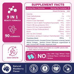 Close-up of ZEBORA Biotin Gummies blueberry bottle