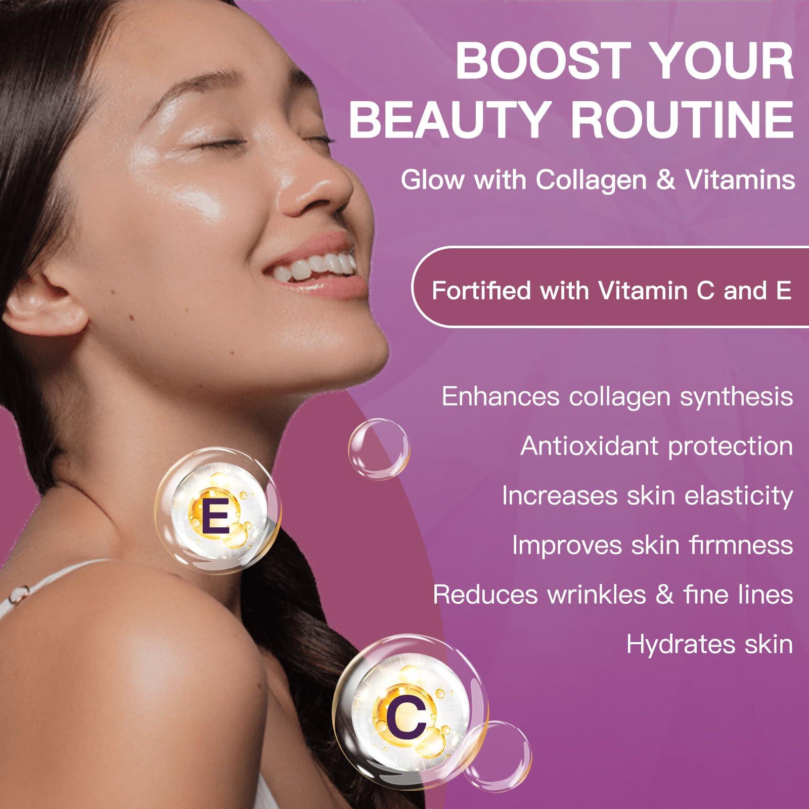 Illustration of five collagen types I, II, III, V, X