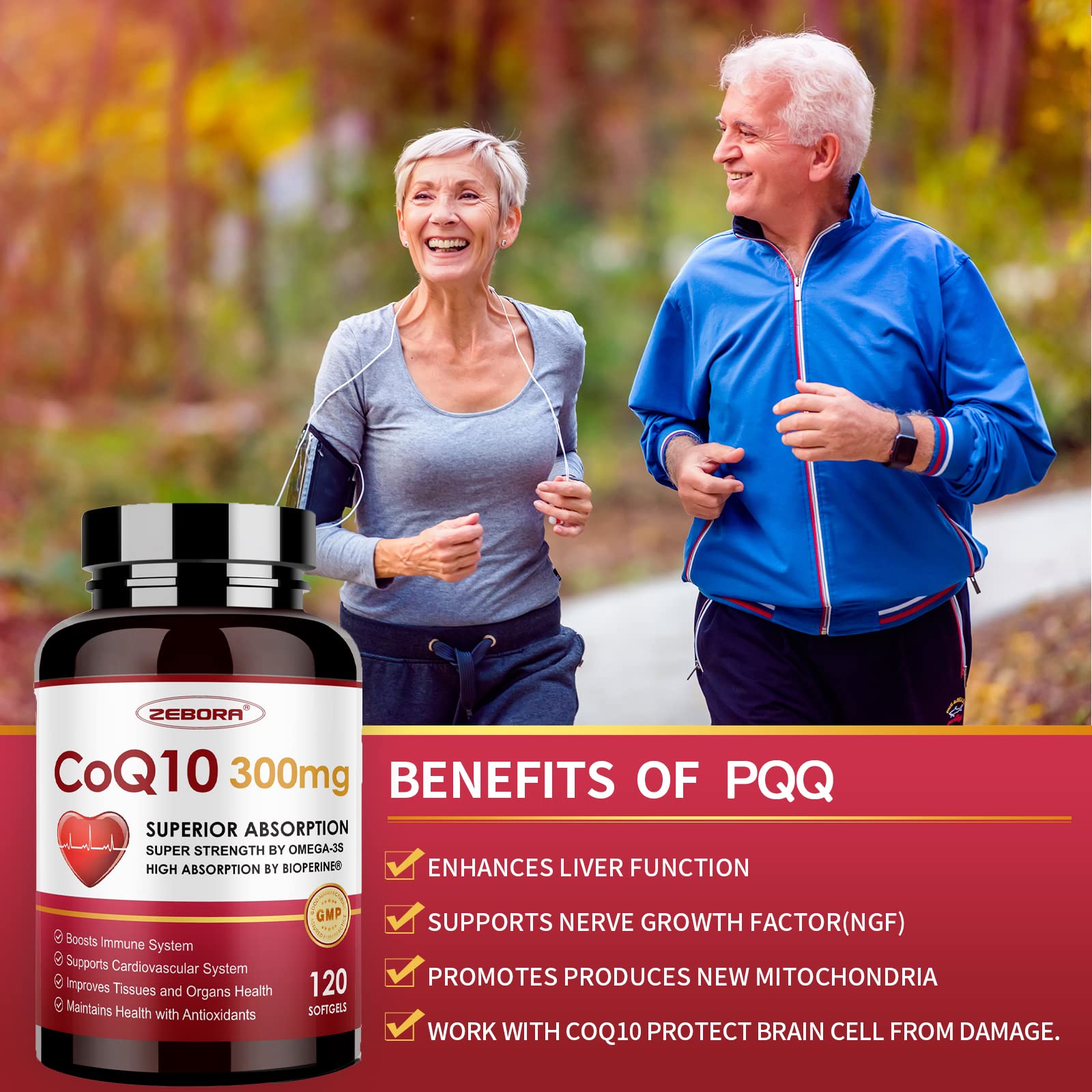 Illustration of CoQ10 supporting energy for statin users