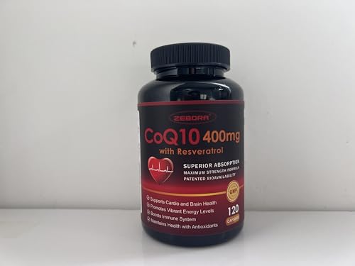 Close-up of CoQ10 400mg veggie capsules