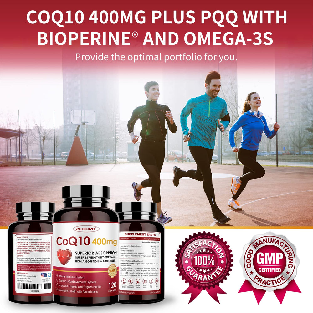 Lifestyle image: healthy heart and energy concept featuring ZEBORA CoQ10