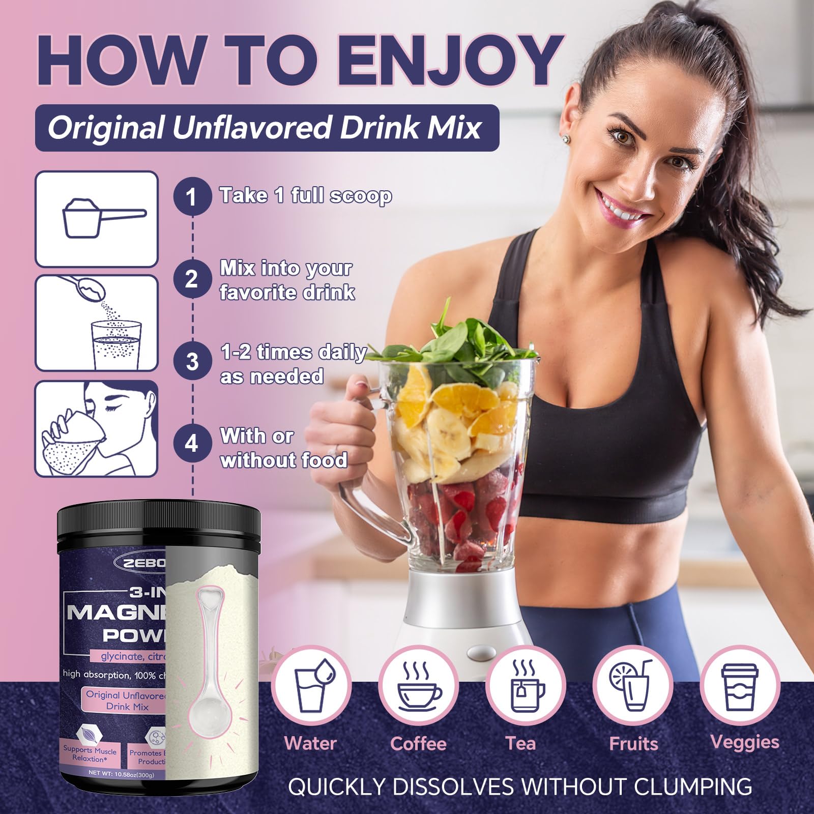 Scoop and serving size for daily use