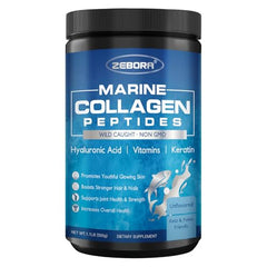 ZEBORA Marine Collagen Powder jar displaying 50 servings