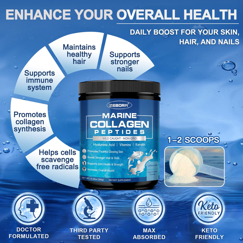 Wild-caught fish collagen source for ZEBORA