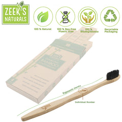 Zeek's Naturals bamboo charcoal toothbrush set of 12 - image 3