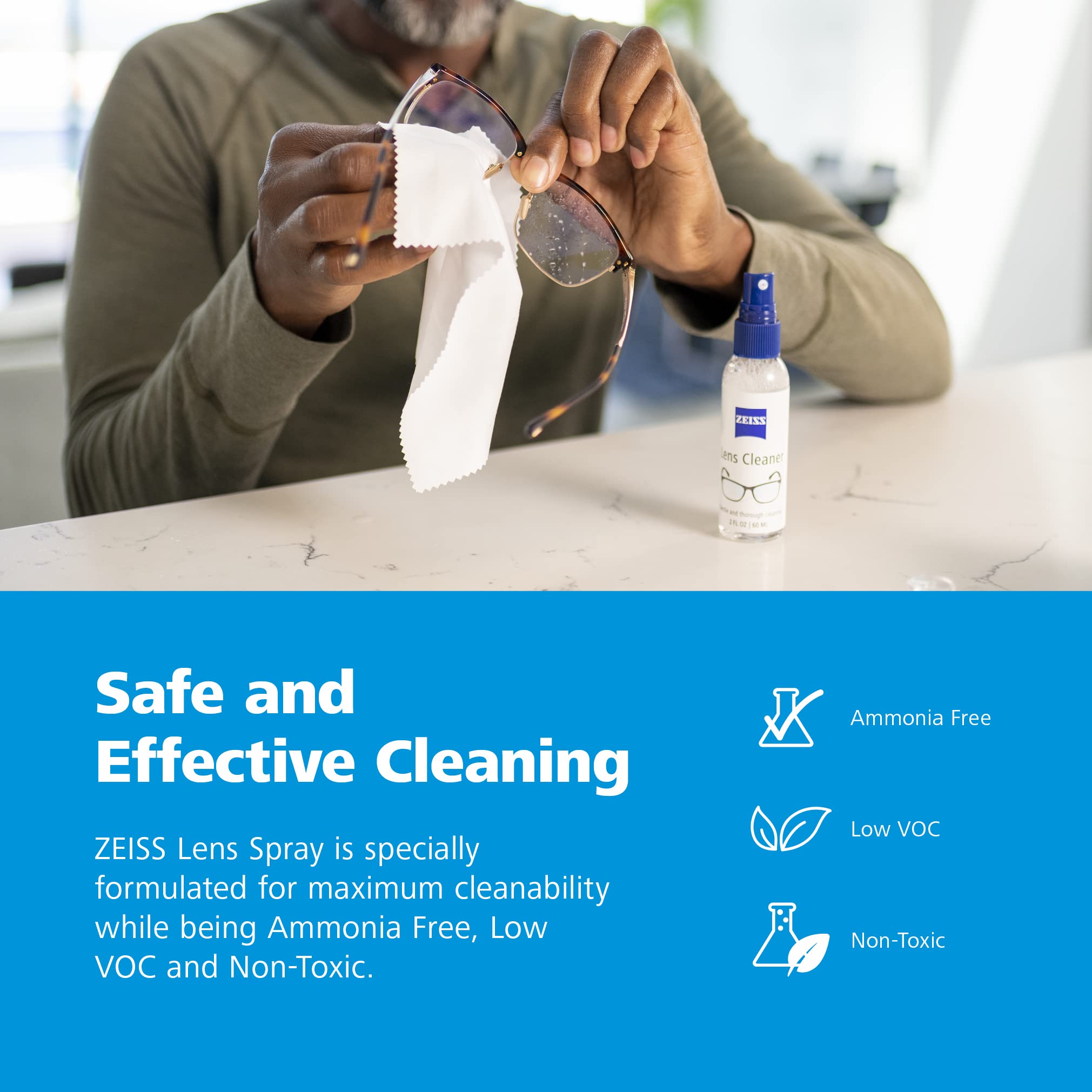 ZEISS Lens Cleaning Spray product shot with two bottles and packaging