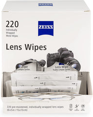 Wipes in use on eyeglasses and camera lenses