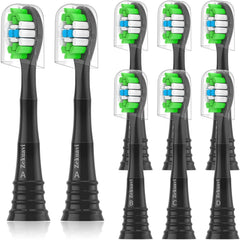 Zekuavi AquaSonic Black Series replacement toothbrush heads - 8 pack