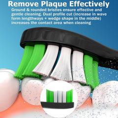Zekuavi AquaSonic Vibe Series replacement toothbrush heads - 8 pack