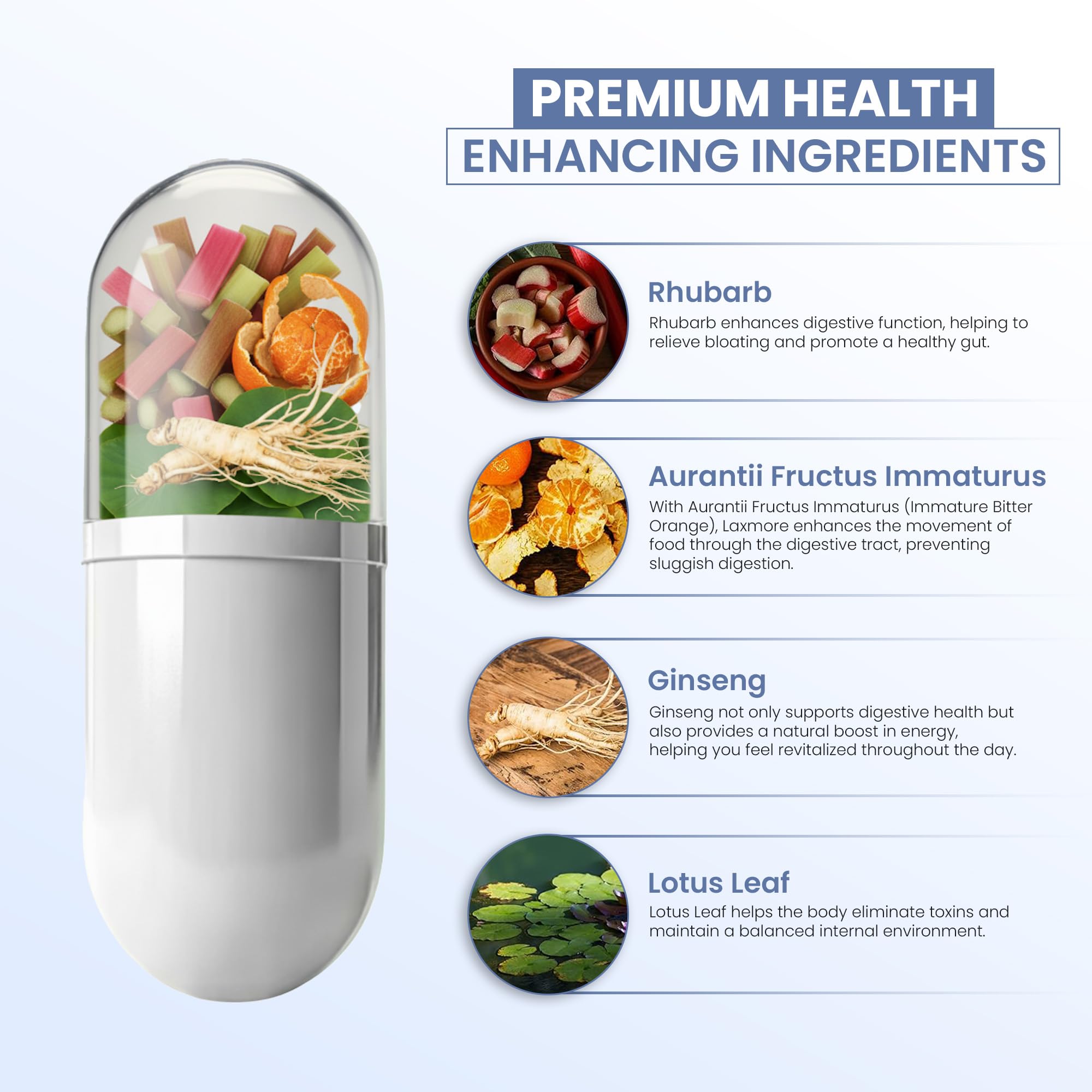 Close-up of LAXMORE bottle label showing Max Strength