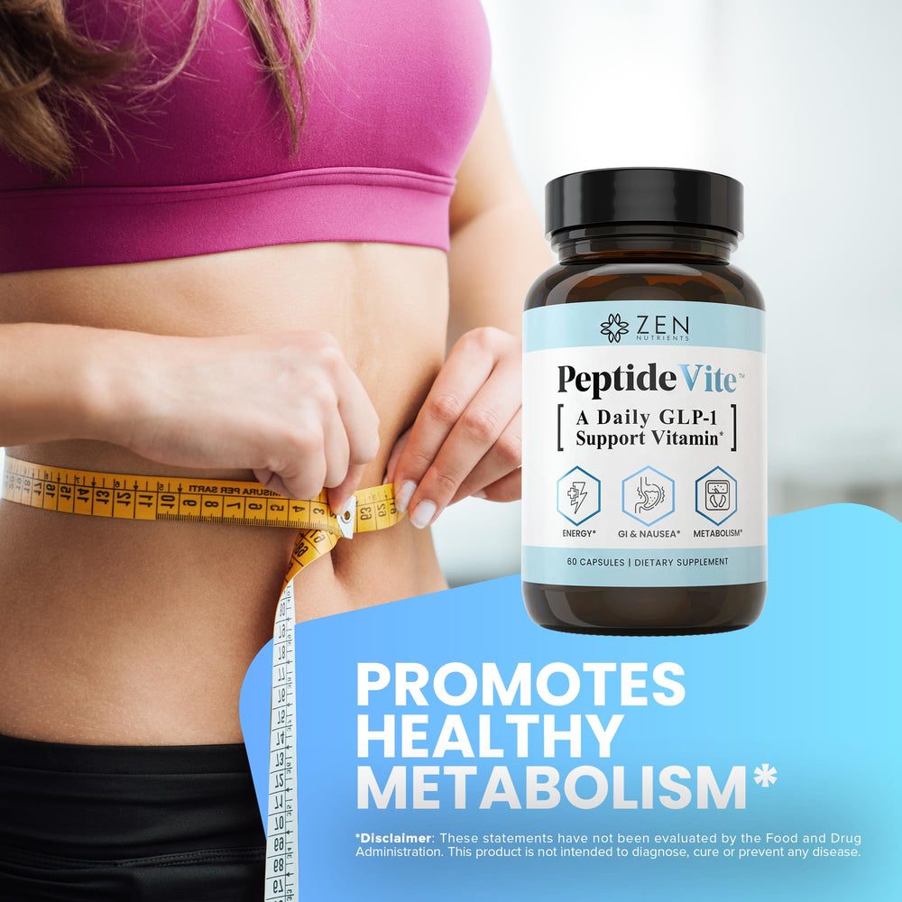 Packaging of Zen Nutrients PeptideVite 60 capsules
