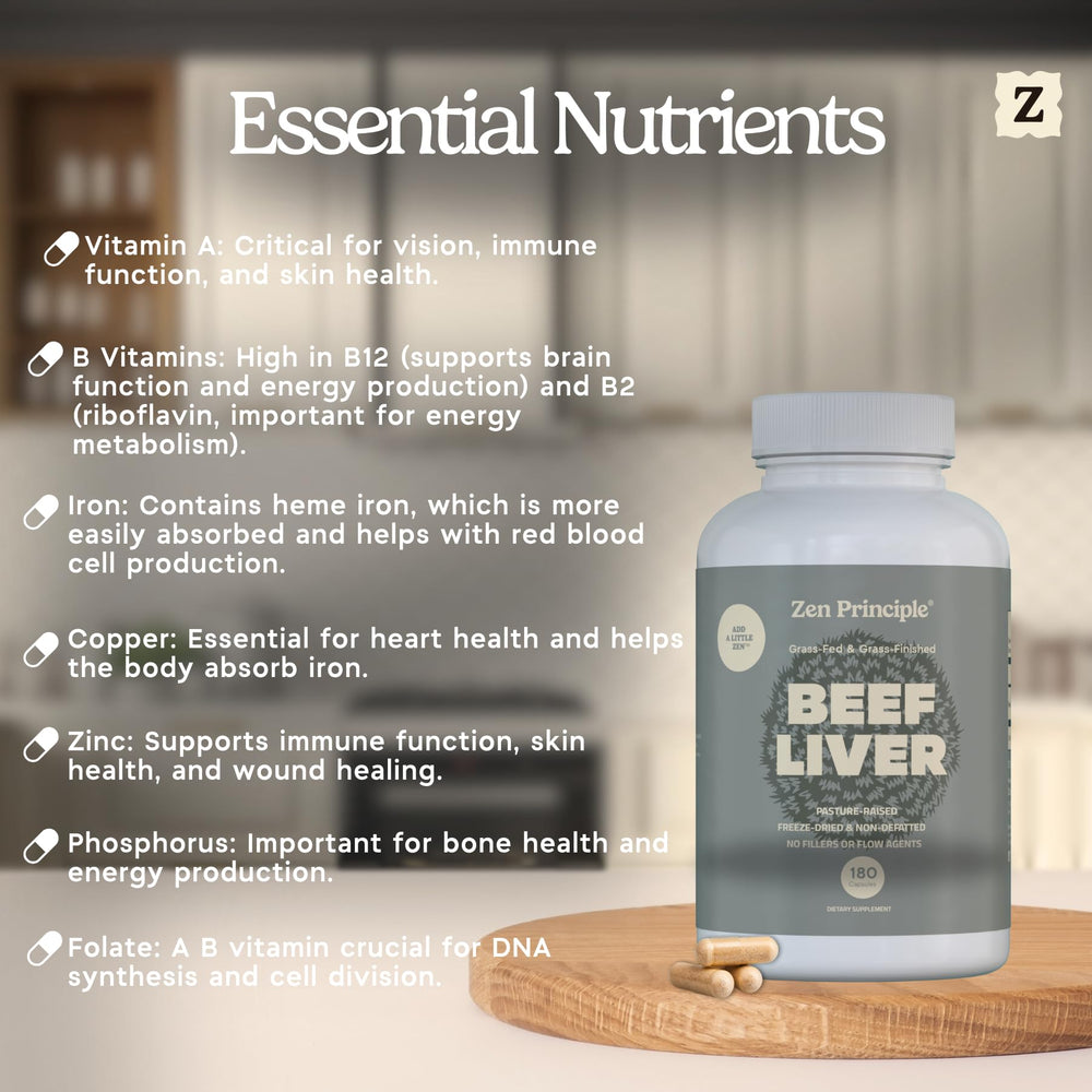Beef liver capsules supporting energy and blood health