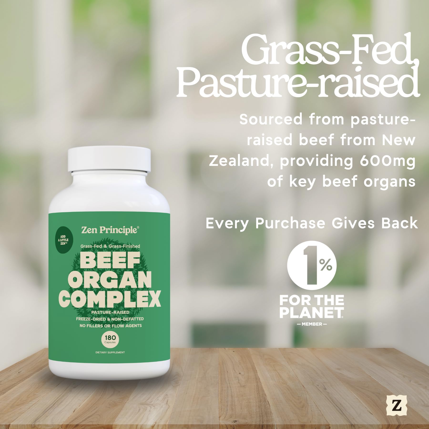 Two-pack Zen Principle beef organs capsule bottle