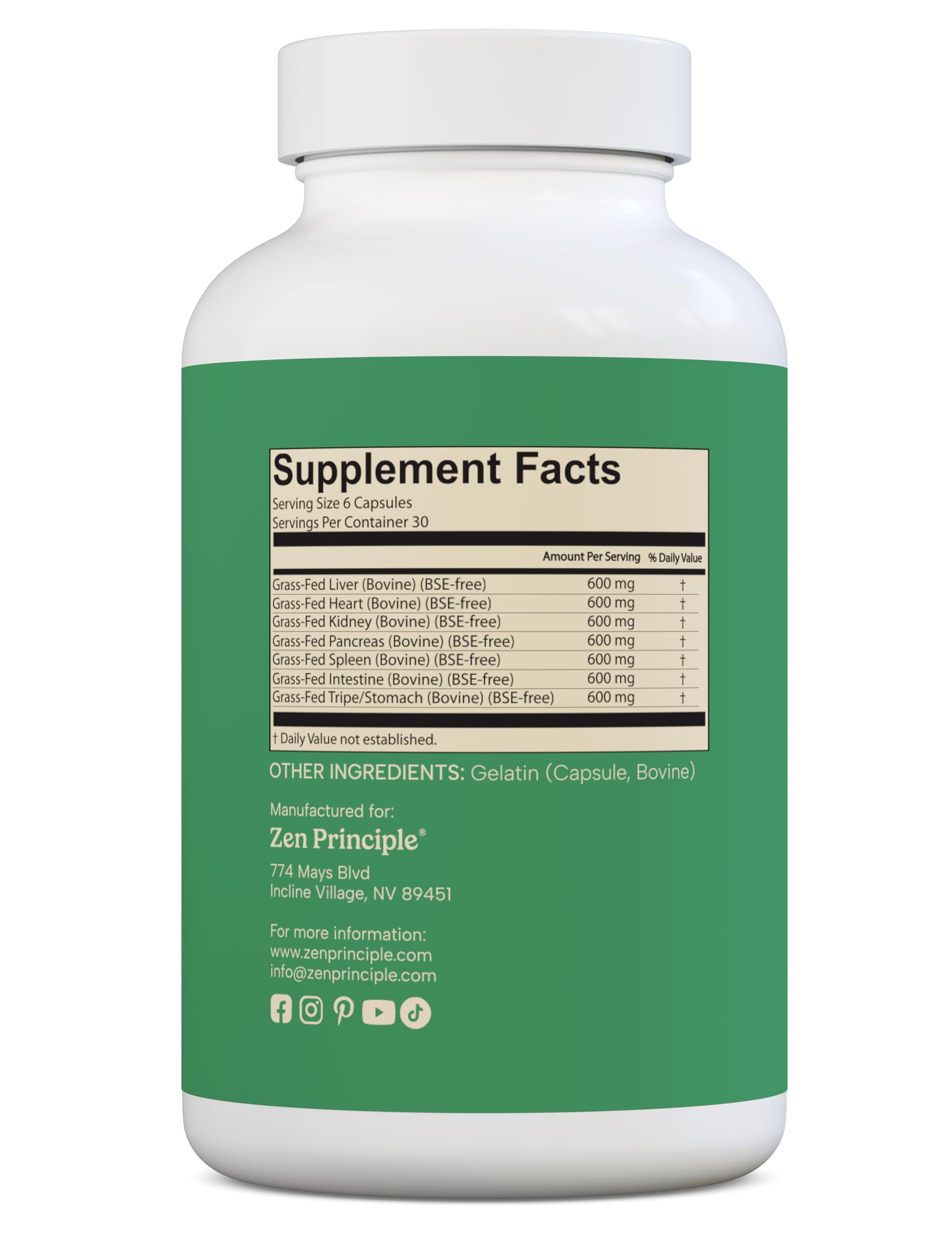 Beef kidney desiccated organ capsule