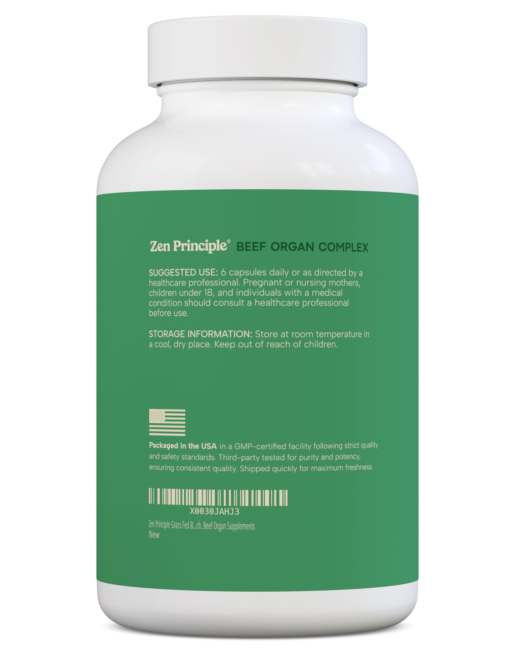 Beef pancreas desiccated organ capsule