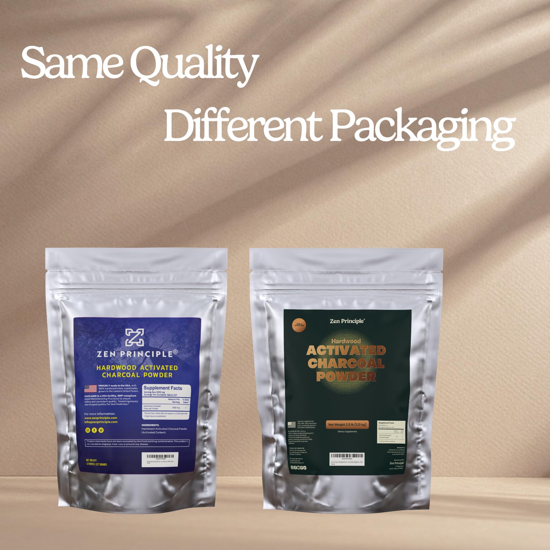 Zen Principle charcoal packaging and box design