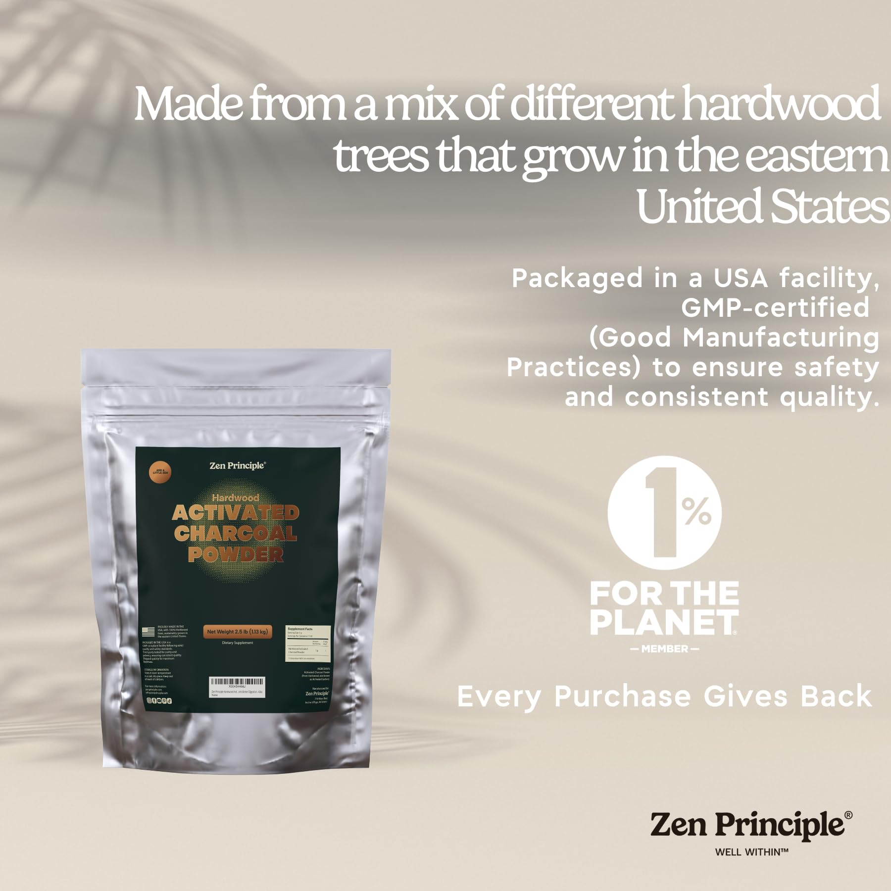Zen Principle 1% for the Planet donation badge