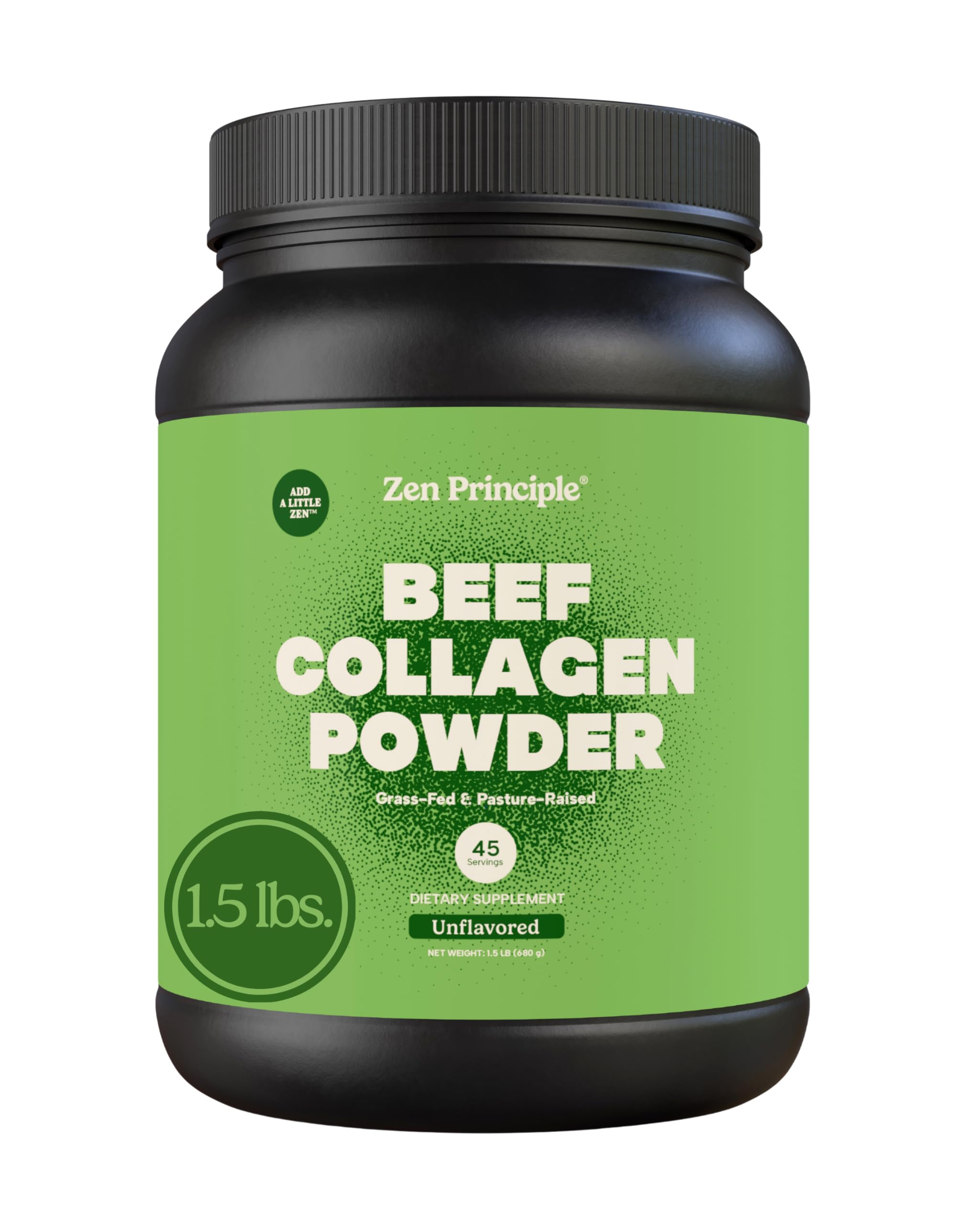 Zen Principle Grass-Fed Collagen Peptides 1.5 lb packaging