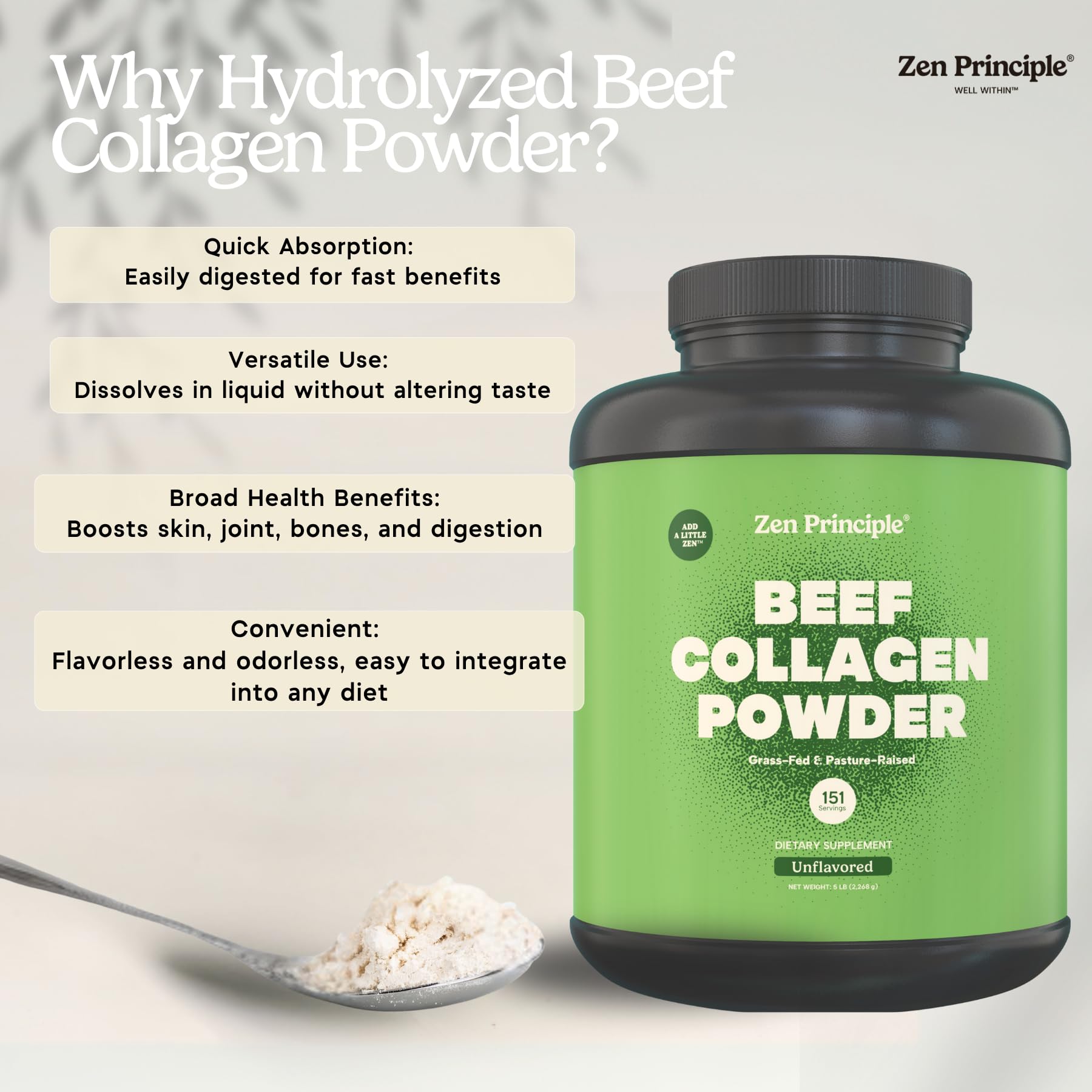 Keto and Paleo friendly collagen powder visual