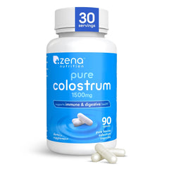 Zena Nutrition Pure Colostrum Capsules bottle with label
