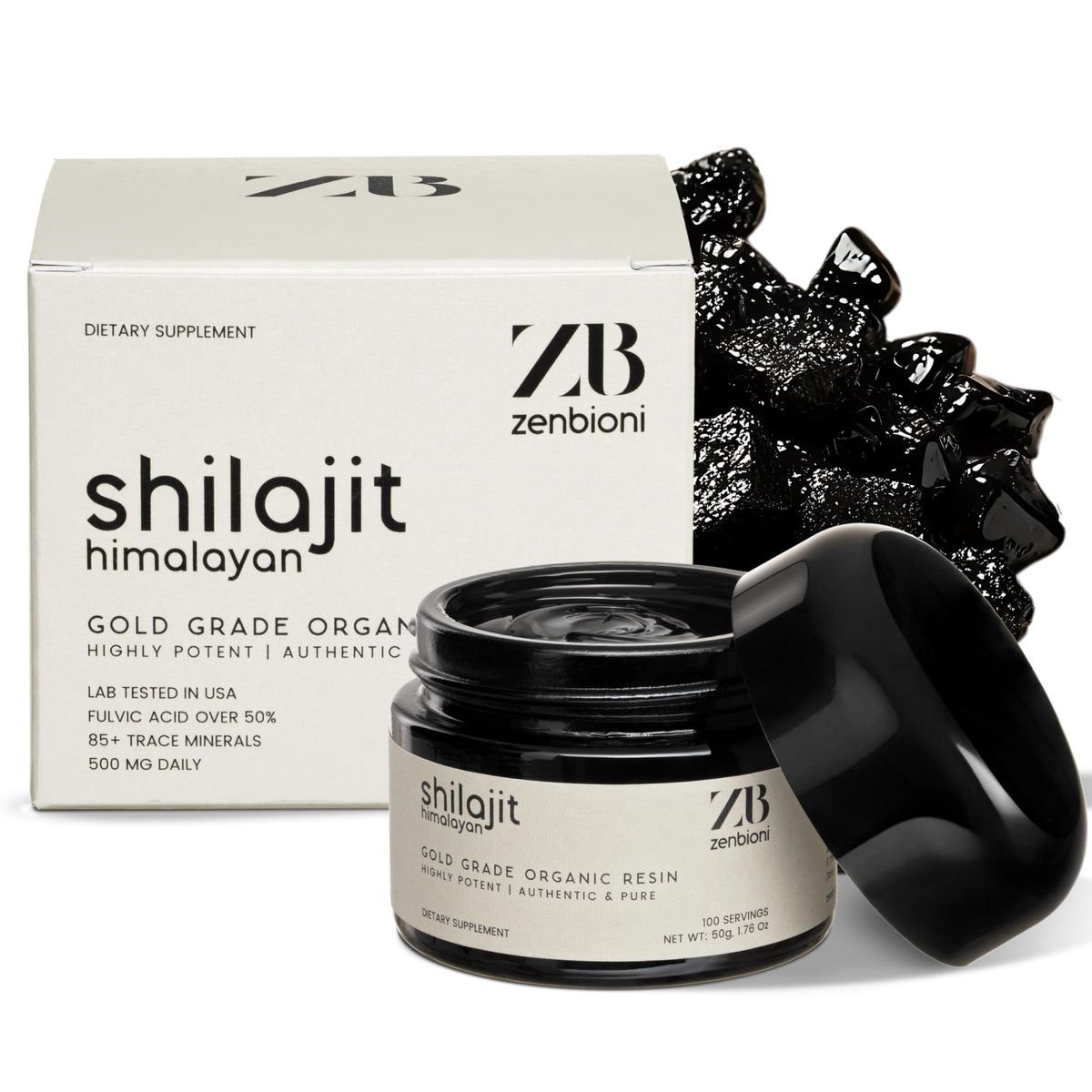Zenbioni Himalayan Shilajit Resin 50g jar