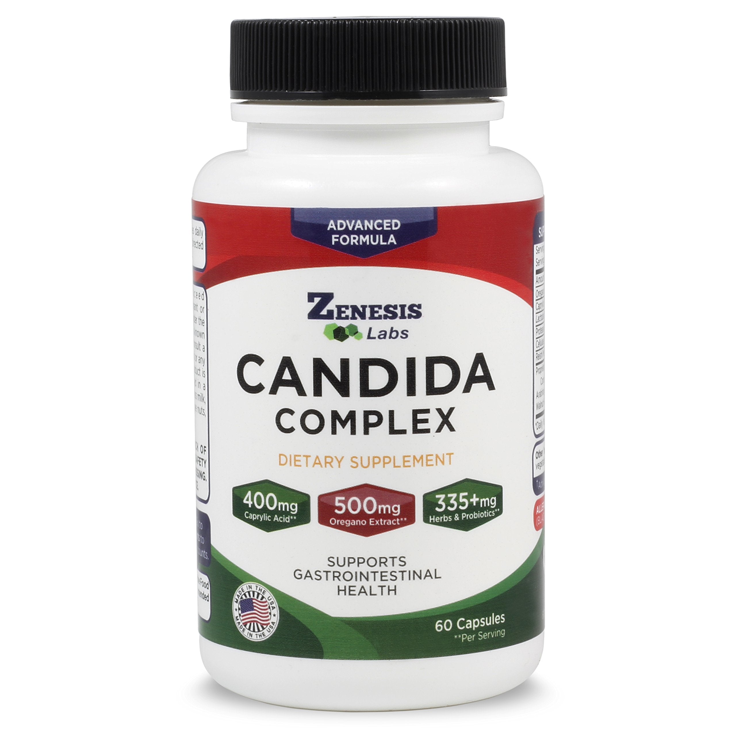 Zenesis Labs Candida Complex Cleanse bottle with capsules