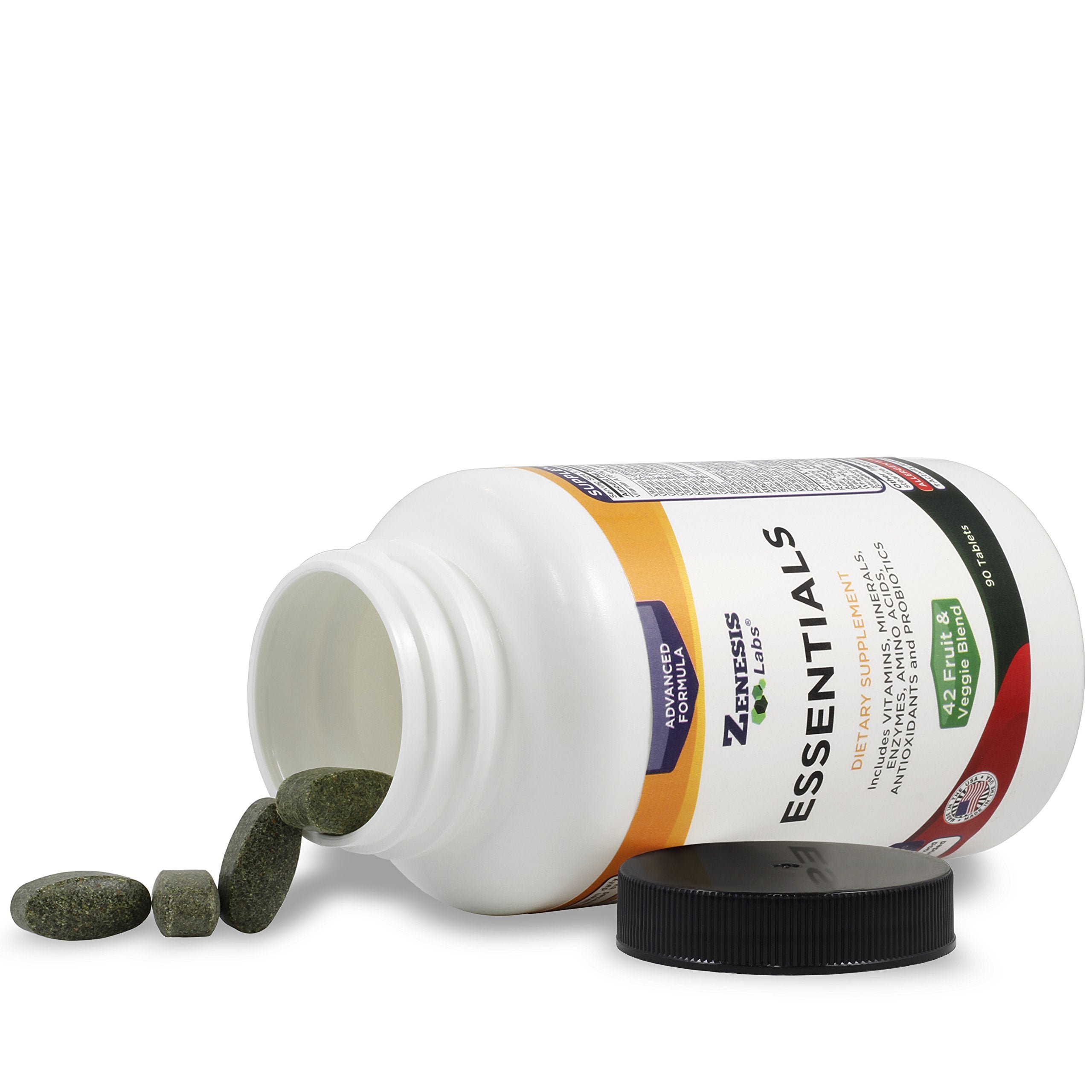 Close-up of ingredients on Zenesis Labs Essentials