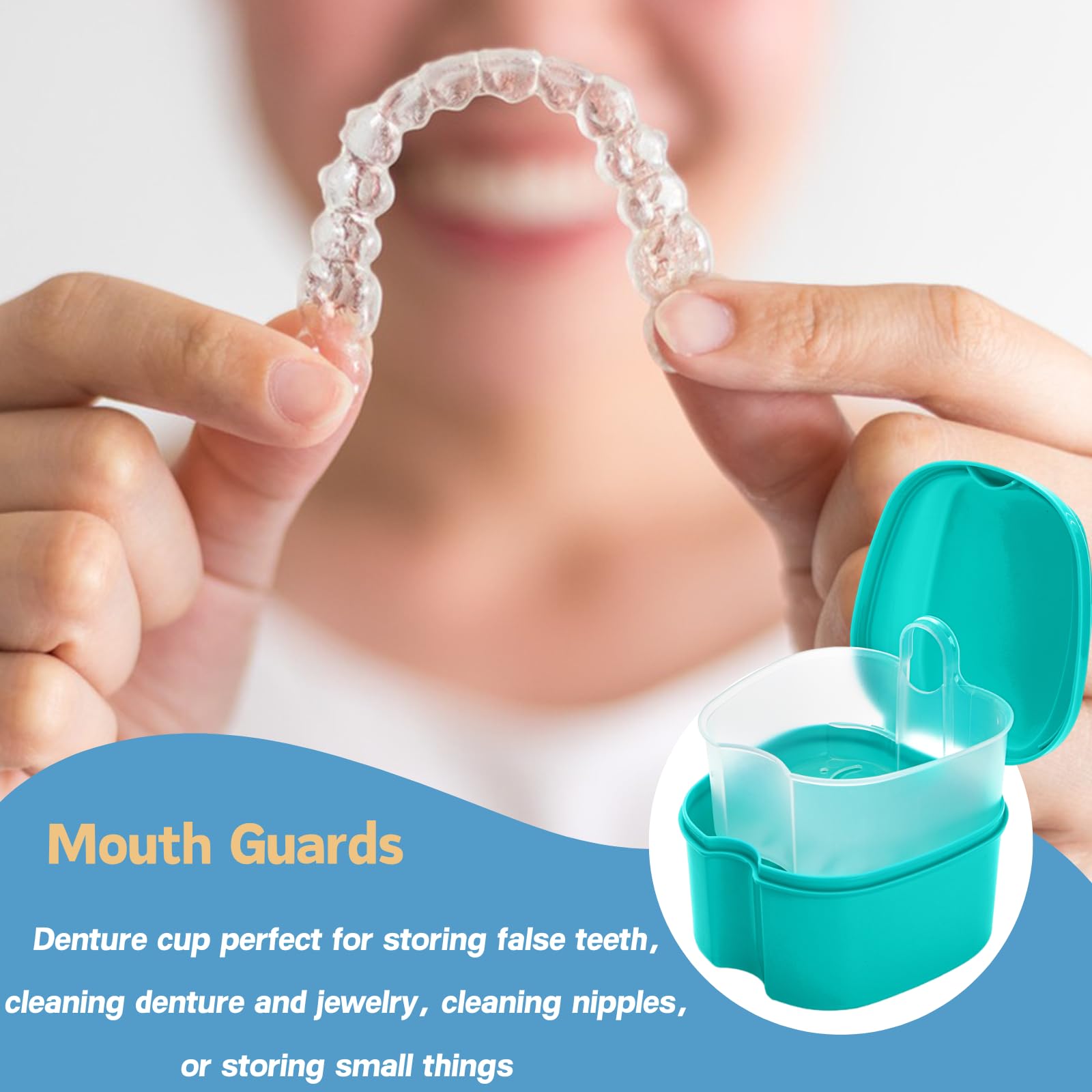 Multi-use denture storage for dentures, night guards and accessories