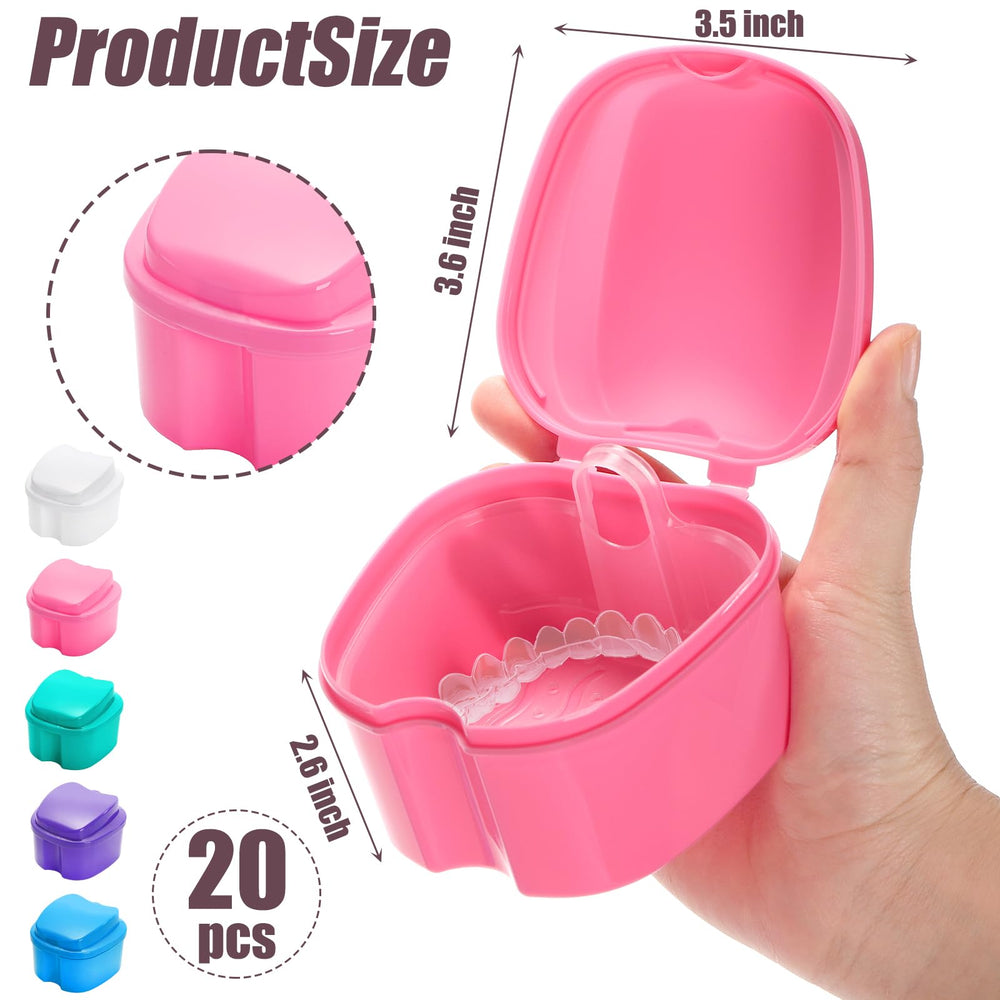 Purple ZENFUN 20-pack denture cases