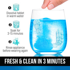 Dentures being cleaned with ZENGATE solution