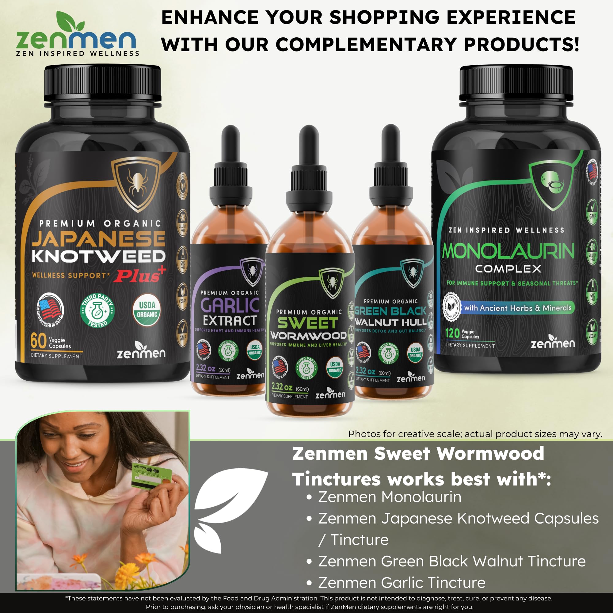 90-day return policy sign for Zenmen tincture
