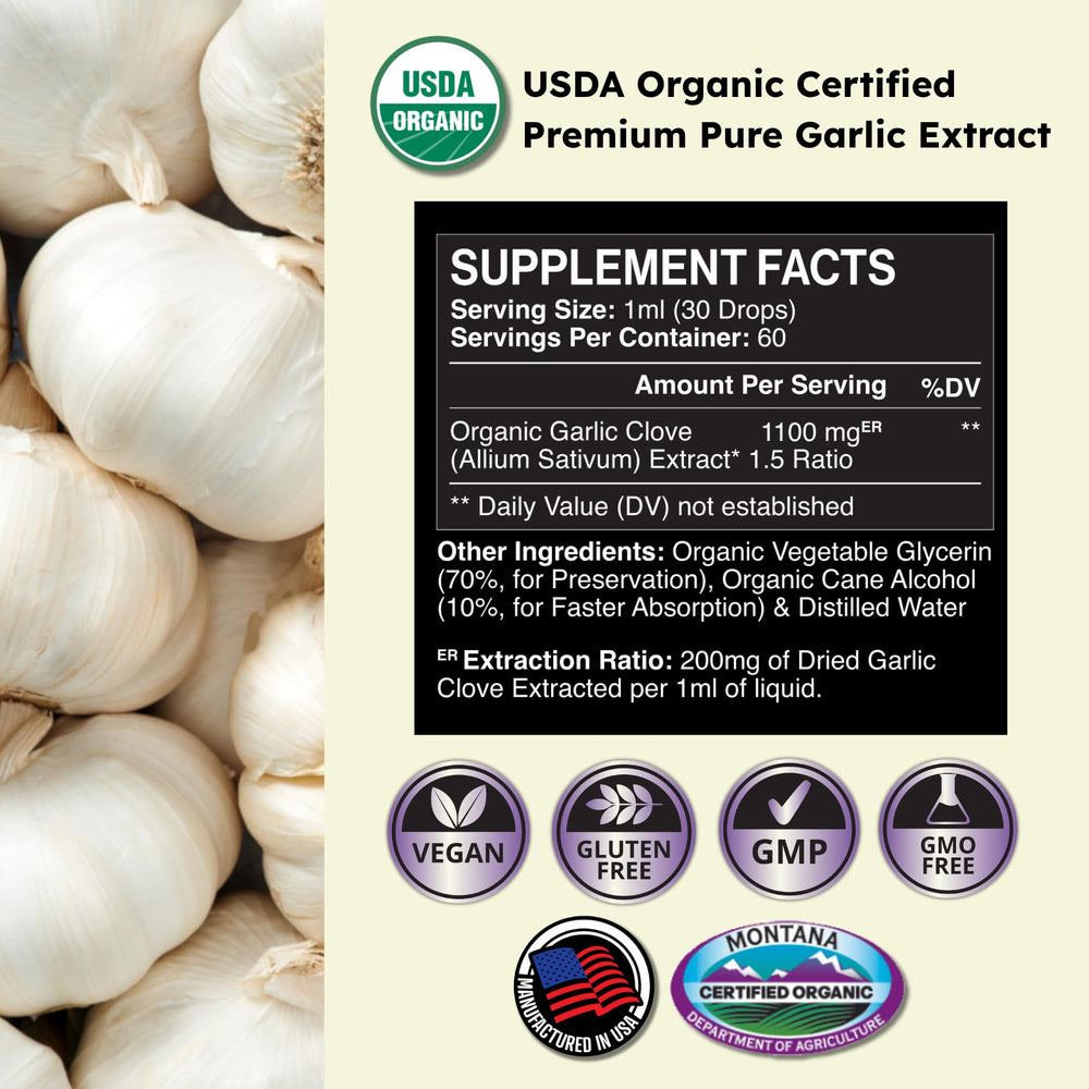 Dropper dispensing garlic tincture