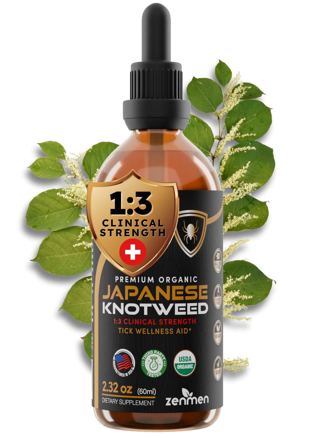 Zenmen Japanese Knotweed tincture bottle 60ml front view