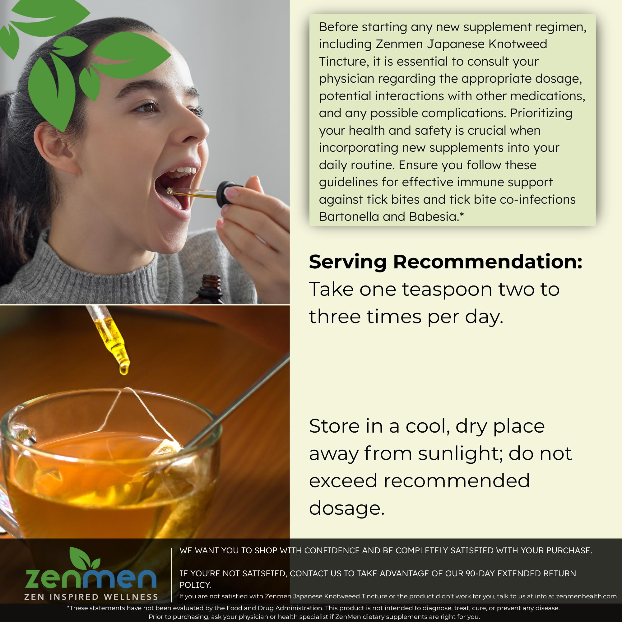 Zenmen Knotweed tincture label close-up