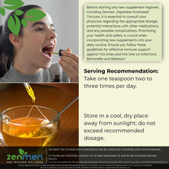 Zenmen Knotweed tincture label close-up