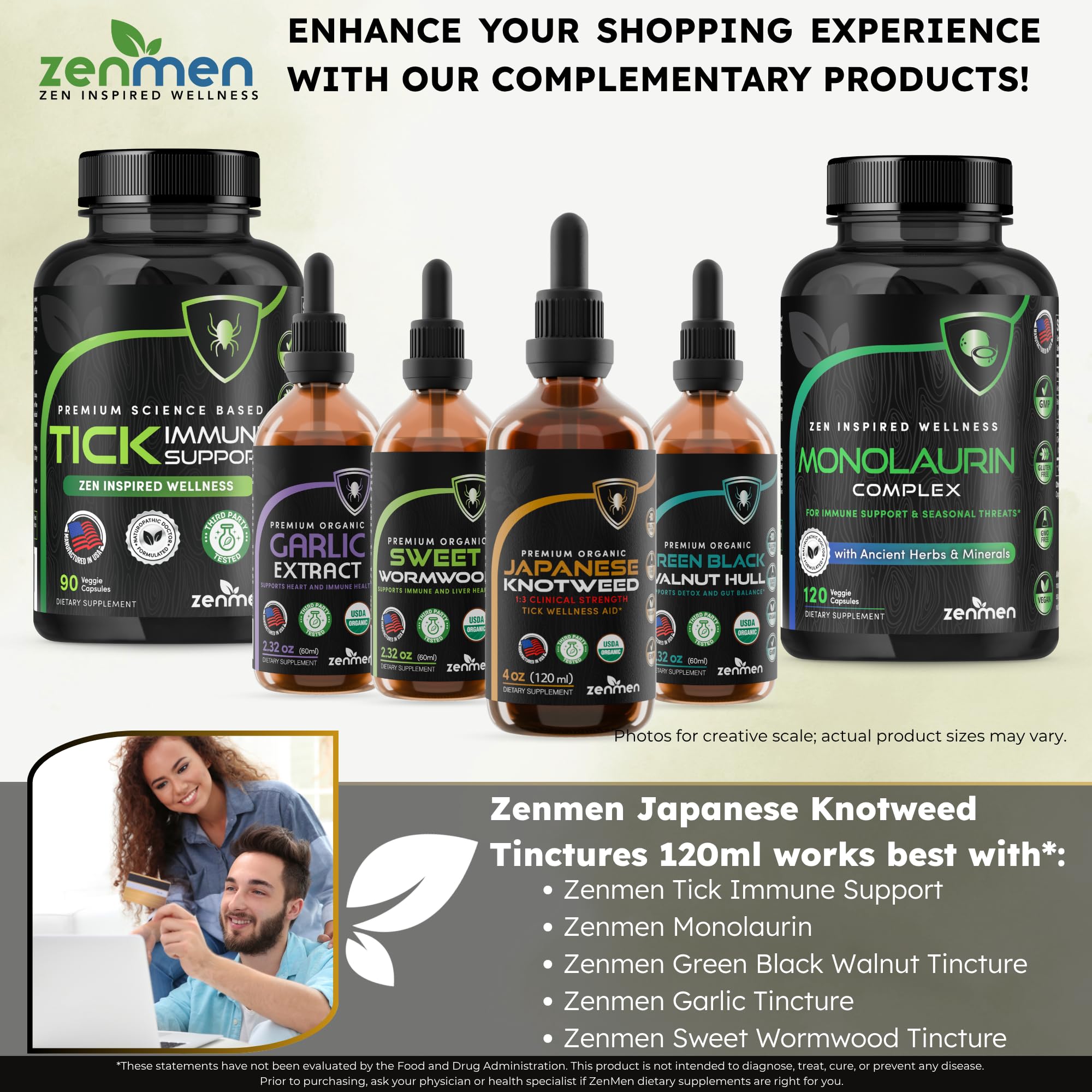 Made in USA badge for Zenmen Knotweed tincture