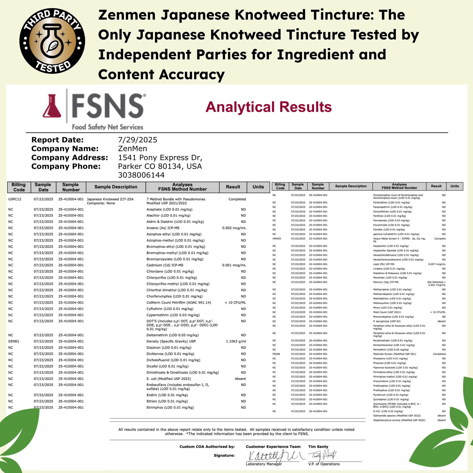 Zenmen Tick Immune Support bottle alongside Knotweed tincture