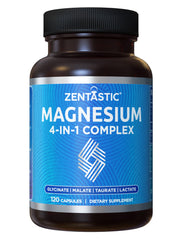 Front view of Zentastic Magnesium Complex 4-in-1 capsules