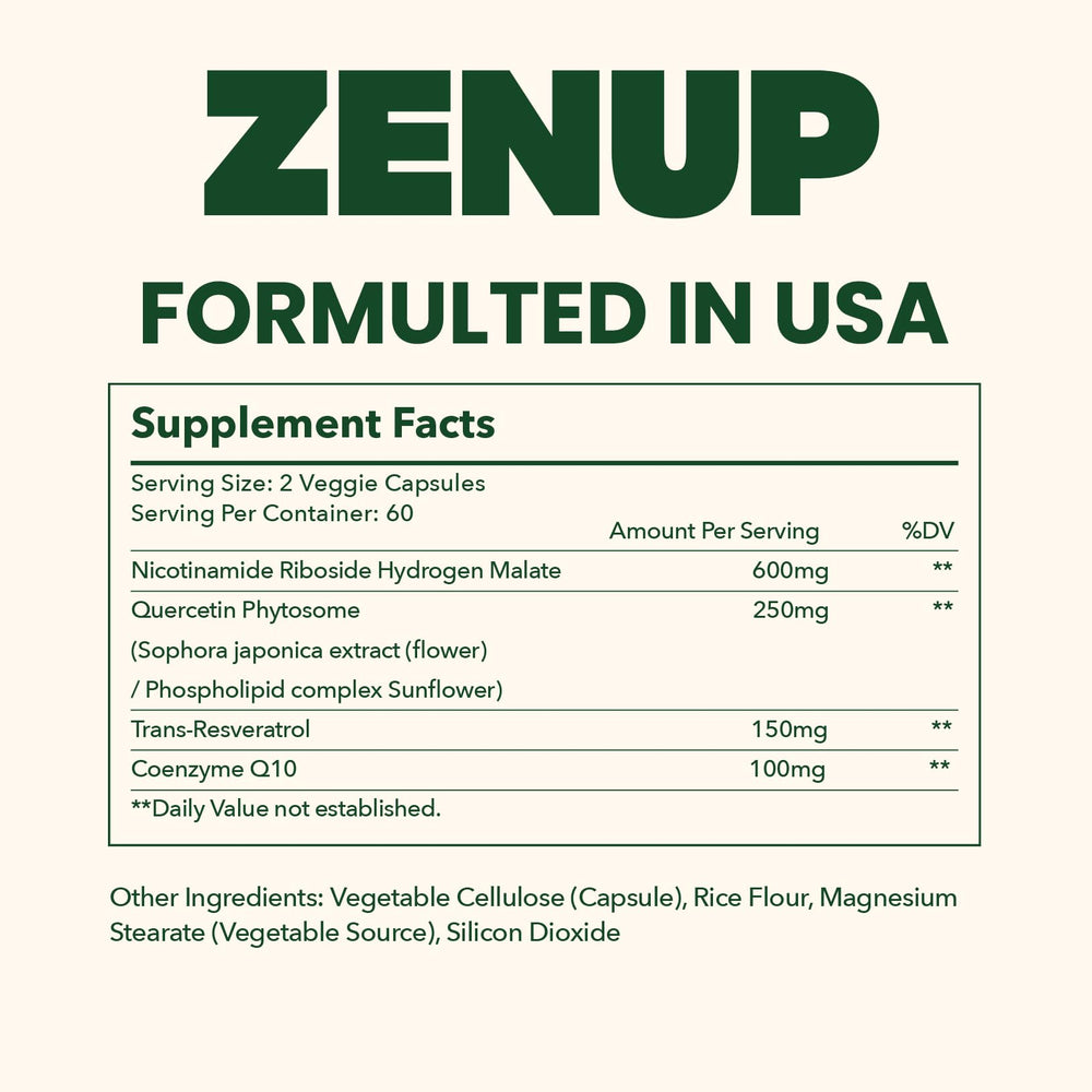 ZenUP NAD+ supports skin and energy