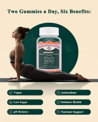 Graphic illustrating vaginal flora balance and immune support