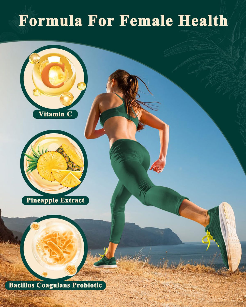 Nutrition label highlighting Bacillus Coagulans and probiotic ingredients