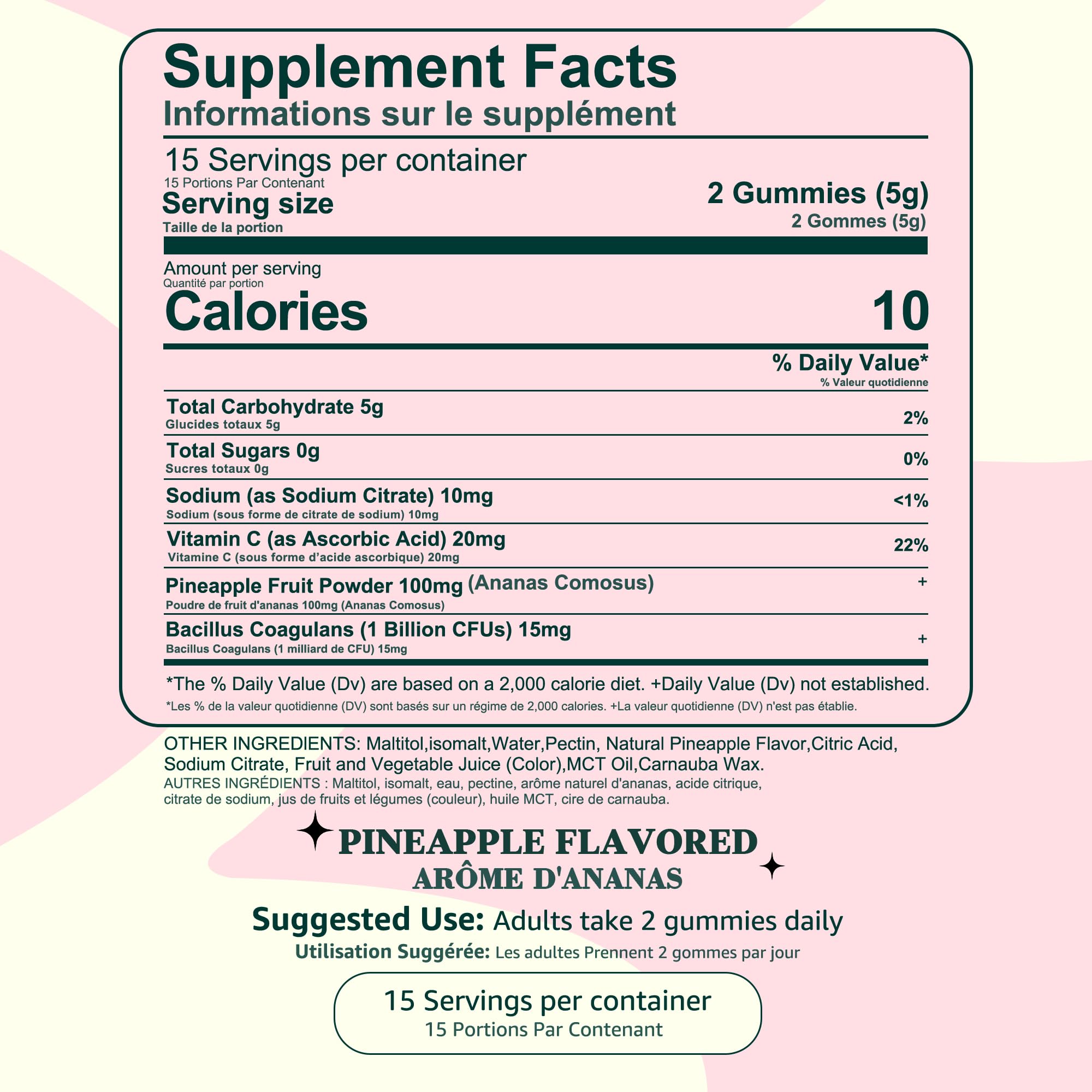 Close-up of pineapple gummies highlighting tropical flavor